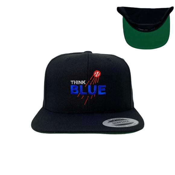 Think Blue Snapback Hat - Picture 1 of 7